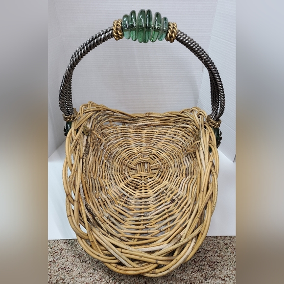 Vintage Maitland - Smith Reed Glass Wrought Iron Basket Floral - Picture 16 of 16
